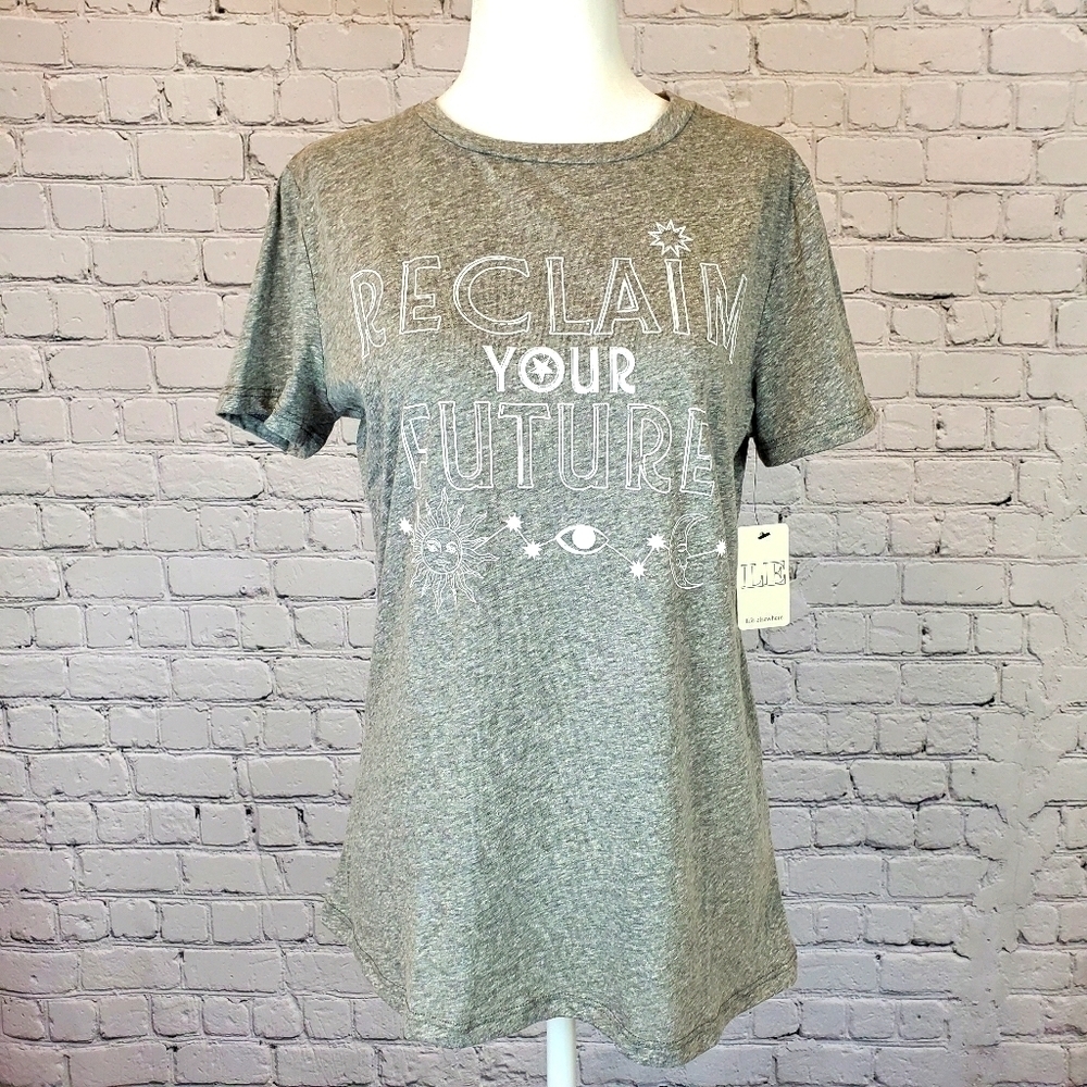 LIFE Elsewhere Graphic Tee Shirt Grey sz. Small